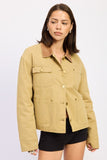 Women’s Casual Combo Chore Corduroy Collar Jacket | Zarnesh