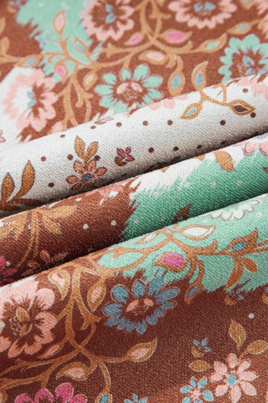 Women’s Floral Warmth Sherpa Lined Hooded Jacket | Zarnesh