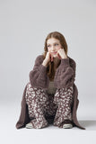 Women’s Knit Long Sleeve Pompom Sleeve Cardigan | Zarnesh