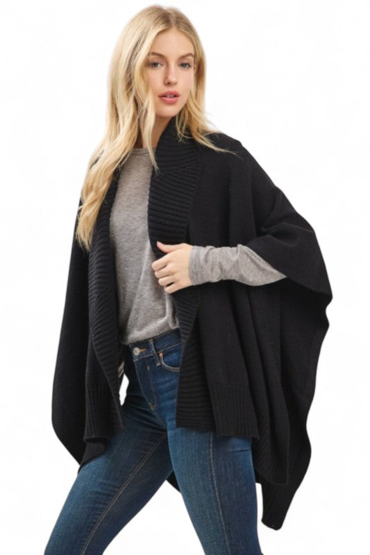 Women’s Knit Open Front Cardigan Shawl Wrap | Zarnesh