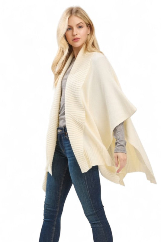 Women’s Knit Open Front Cardigan Shawl Wrap | Zarnesh