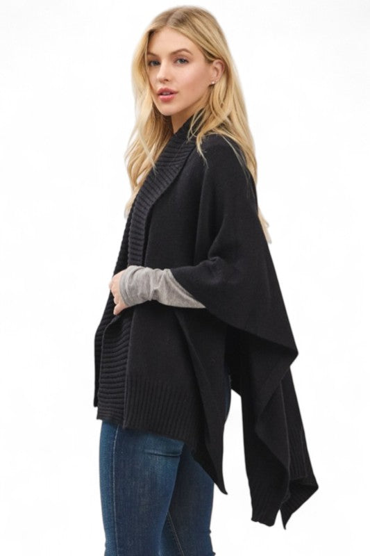 Women’s Knit Open Front Cardigan Shawl Wrap | Zarnesh
