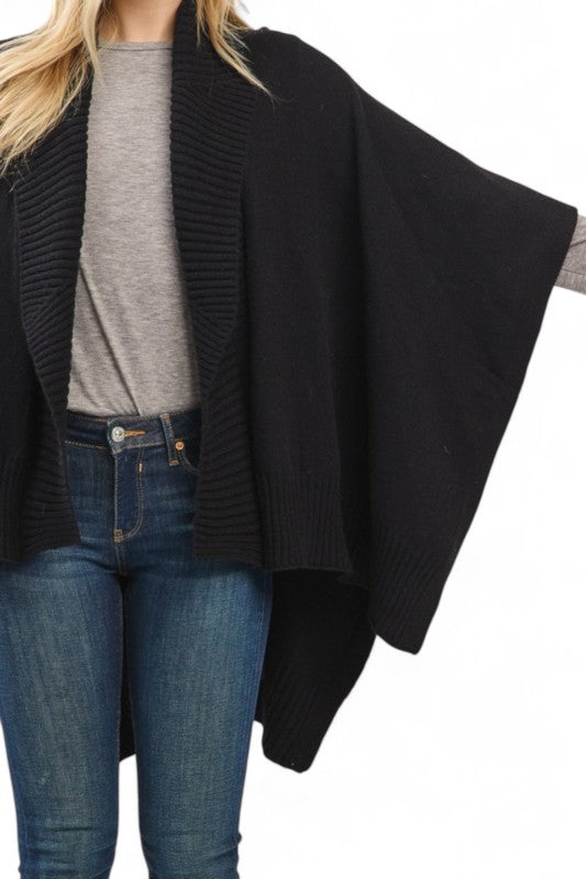 Women’s Knit Open Front Cardigan Shawl Wrap | Zarnesh