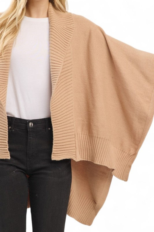 Women’s Knit Open Front Cardigan Shawl Wrap | Zarnesh