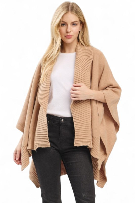 Women’s Knit Open Front Cardigan Shawl Wrap | Zarnesh