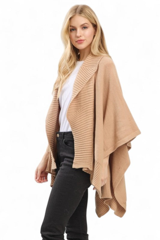 Women’s Knit Open Front Cardigan Shawl Wrap | Zarnesh