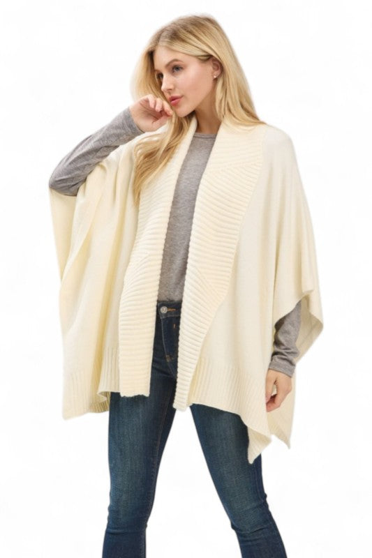 Women’s Knit Open Front Cardigan Shawl Wrap | Zarnesh