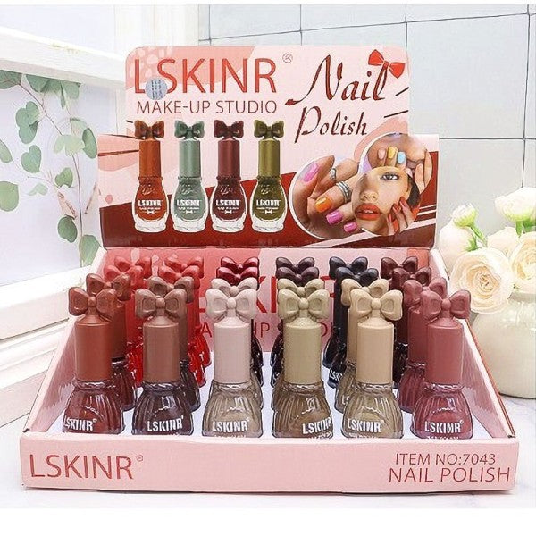 Women’s LSKINR Bow Cap 24pk Sparkle Nail Polish | Zarnesh