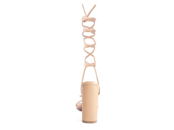 Women's POLE DANCE LACE UP BLOCK HEELED SANDAL | Zarnes