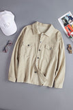 Women’s Lapel Neck Front Pockets Corduroy Jacket | Zarnesh