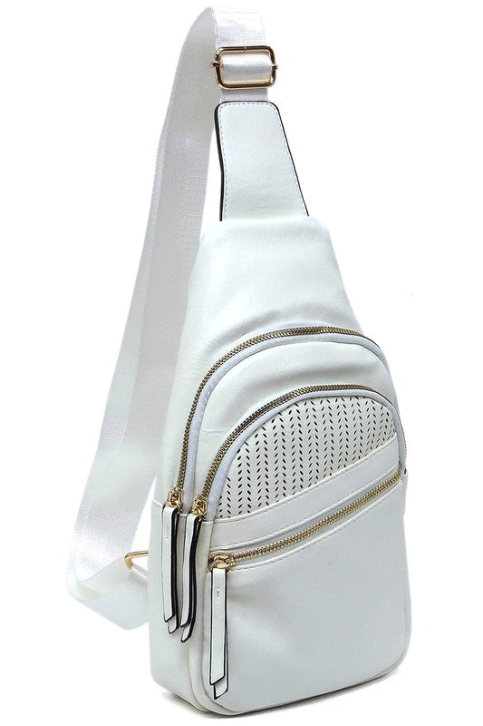 Women's Laser Cut Printed Sling Bag Crossbody Bag | Zarnesh