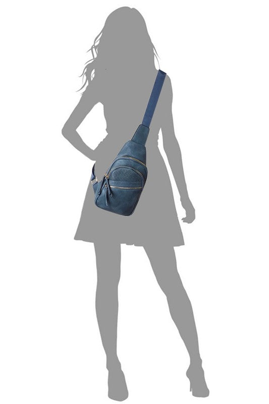 Women's Laser Cut Printed Sling Bag Crossbody Bag | Zarnesh