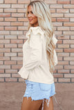 Women’s Leanna Ruffled Corduroy Blouse | Zarnesh