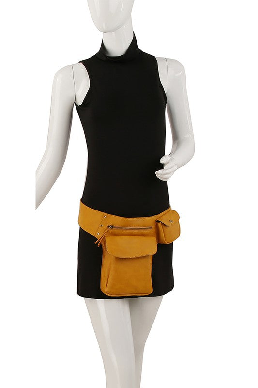 Women’s Leather Belt Bag Fanny Pack Sling Bag | Zarnesh