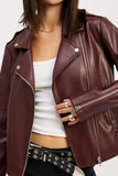 Women’s Leather Biker Zipper Moto Jacket | Zarnesh