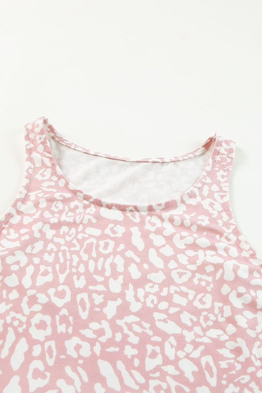 Women’s Leopard Dust Baby Pink Sleeveless Maxi Dress | Zarnesh