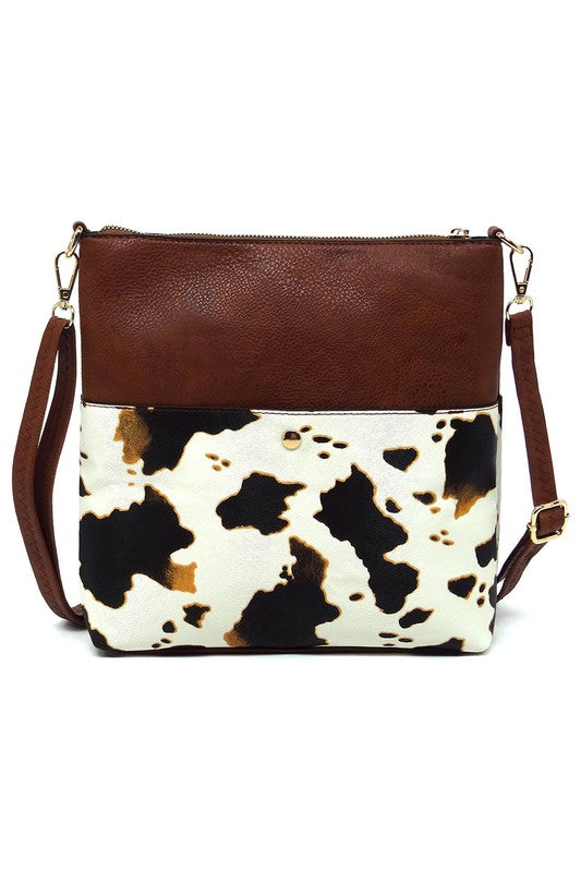 Women’s Leopard Cow Flower Pocket Crossbody Bag | Zarnesh