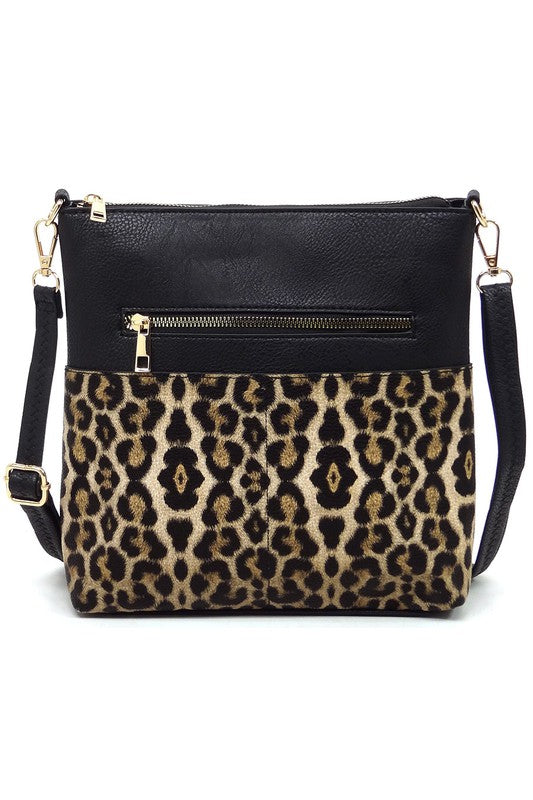 Women’s Leopard Cow Flower Pocket Crossbody Bag | Zarnesh