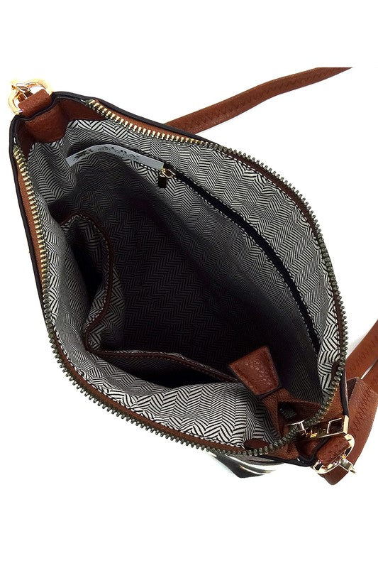 Women’s Leopard Cow Flower Pocket Crossbody Bag | Zarnesh