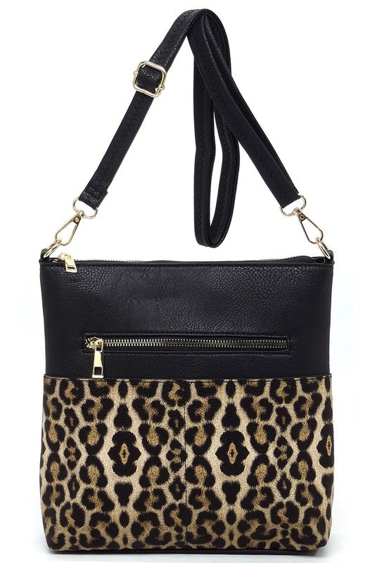 Women’s Leopard Cow Flower Pocket Crossbody Bag | Zarnesh