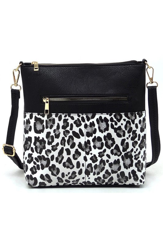 Women’s Leopard Cow Flower Pocket Crossbody Bag | Zarnesh