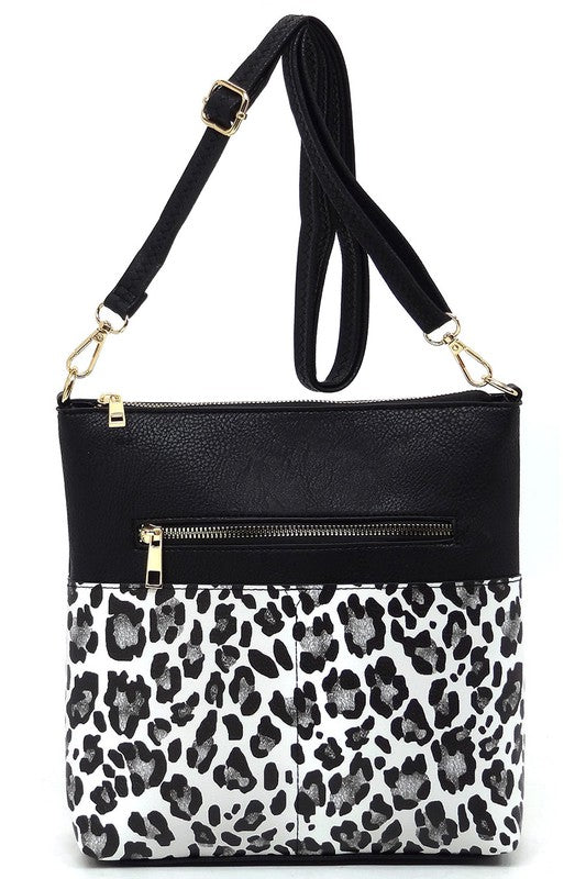 Women’s Leopard Cow Flower Pocket Crossbody Bag | Zarnesh