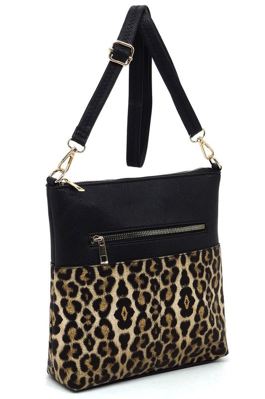 Women’s Leopard Cow Flower Pocket Crossbody Bag | Zarnesh
