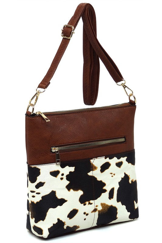 Women’s Leopard Cow Flower Pocket Crossbody Bag | Zarnesh