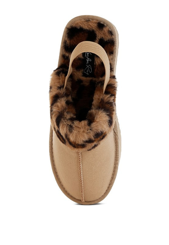 Women’s Kutchu Leopard Faux Fur Platform Classic Slingback | Zarnesh