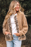 Women’s Leopard Plush Pocketed Jacket | Zarnesh