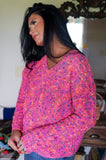 Women's Liana Spots Knitted V Neck Casual Sweater | Zarnesh