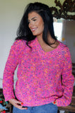 Women's Liana Spots Knitted V Neck Casual Sweater | Zarnesh