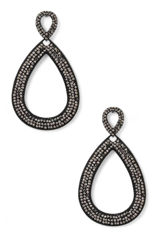 Women's  Lightweight Stone Pave Teardrop Versatile Earrings |  Zarnesh