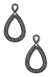 Women's  Lightweight Stone Pave Teardrop Versatile Earrings |  Zarnesh
