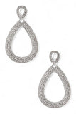 Women's  Lightweight Stone Pave Teardrop Versatile Earrings |  Zarnesh