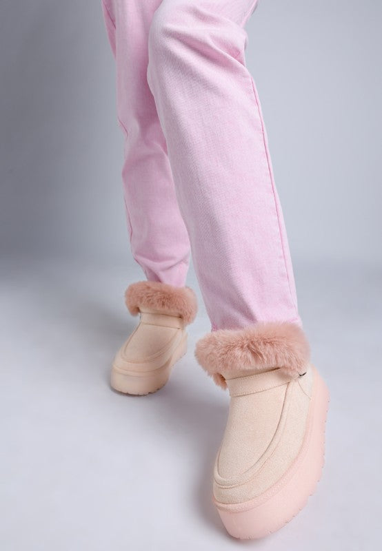 Women’s Linka Pin Buckle Faux Fur Lined Snow Boots | Zarnesh