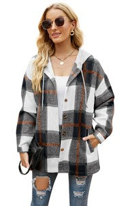 Women’s Long Sleeve Hooded Shacket | Zarnesh