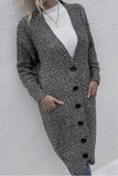 Women’s Long Knit Dual Pocket Button Down Cardigan | Zarnesh