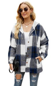 Women’s Long Sleeve Hooded Shacket | Zarnesh
