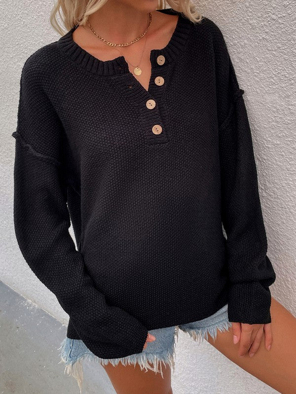 Women’s Long Sleeve Hip Length Loose Fit Sweater | Zarnesh
