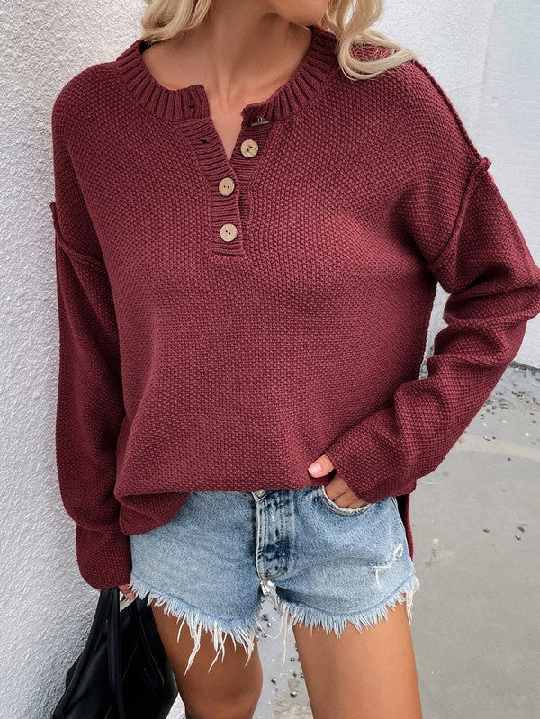 Women’s Long Sleeve Hip Length Loose Fit Sweater | Zarnesh