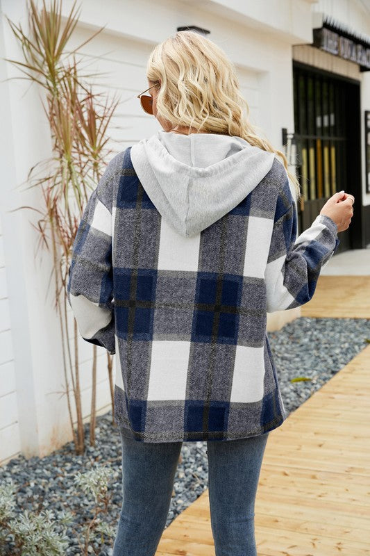 Women’s Long Sleeve Hooded Shacket | Zarnesh