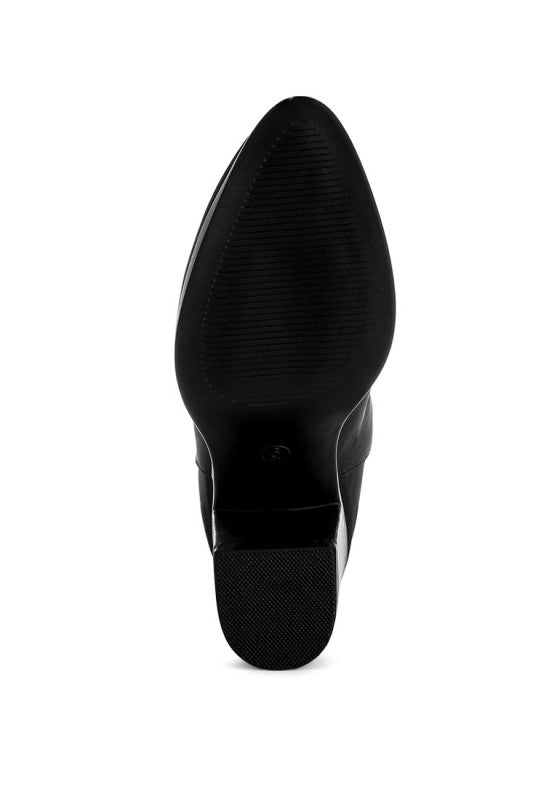 Women's Lycra Block Heel Ankle Boots | Zarnesh