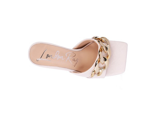 Women's MERMAID Quilted Metal Chain Heeled Sandals | Zarnesh