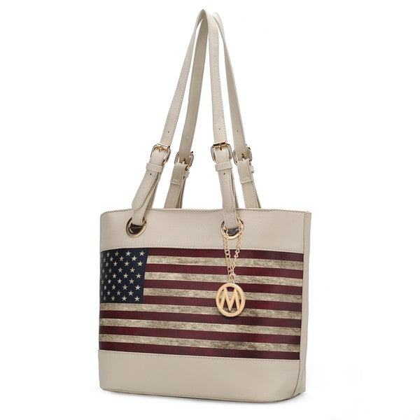 Women's MKF American Flag Patriotic Shoulder Tote Bag | Zarnesh