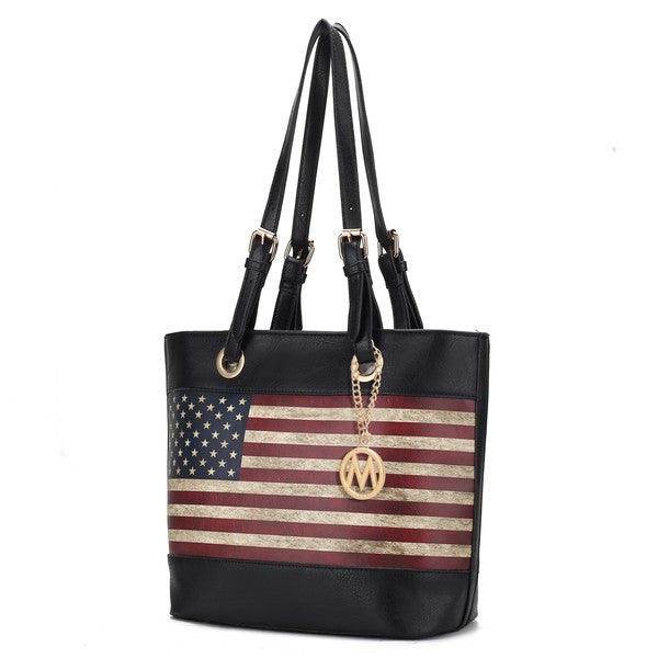 Women's MKF American Flag Patriotic Shoulder Tote Bag | Zarnesh