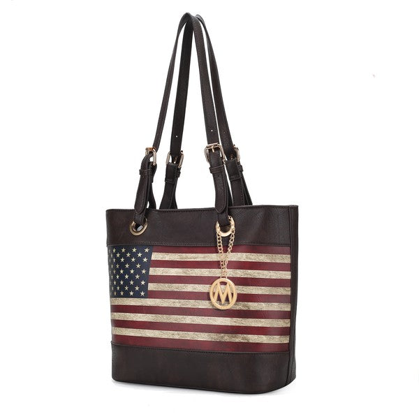Women's MKF American Flag Patriotic Shoulder Tote Bag | Zarnesh