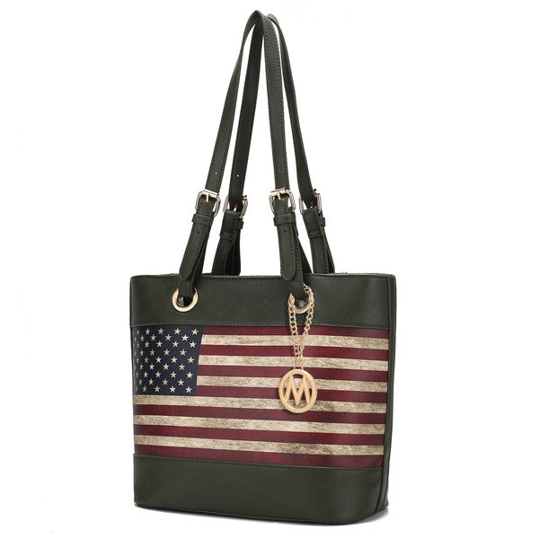 Women's MKF American Flag Patriotic Shoulder Tote Bag | Zarnesh