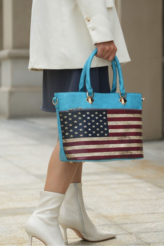 Women's MKF Elegant Patriotic American Flag Tote Bags | Zarnesh