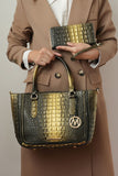 Women MKF Aphelia Croc Embossed Top Handle Handbag | Zarnesh